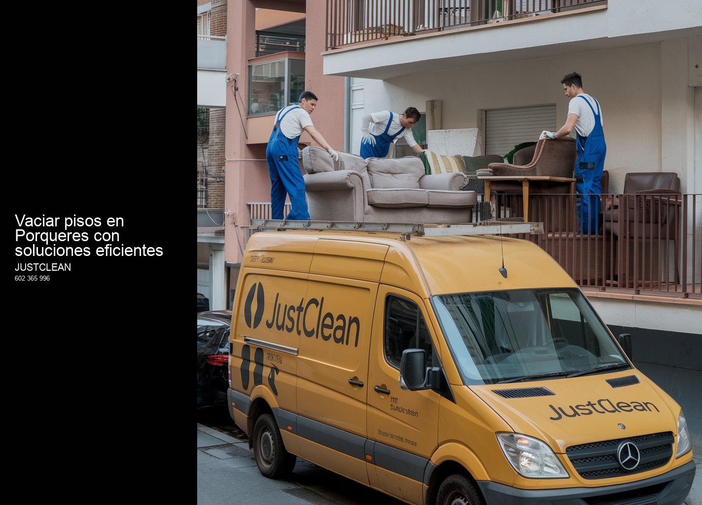Detalles del proceso de vaciado gratuito en JustClean